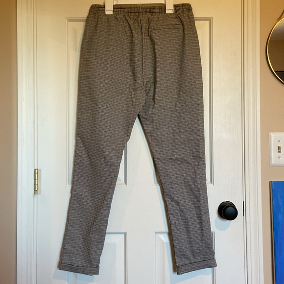 Plaid Draw String Work Pants - Medium - Picture 2 of 4